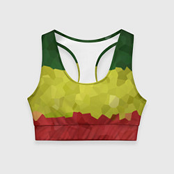 Топик спортивный женский Эфиопия, цвет: 3D-принт