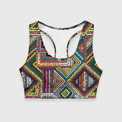 Женский спортивный топ Этнический орнамент вышивка