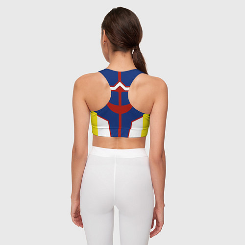 Женский спортивный топ ALL MIGHT MY HERO ACADEMIA MHA МОЯ ГЕРОЙСКАЯ АКАДЕ / 3D-принт – фото 4