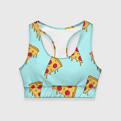 Топик спортивный женский Ароматная пицца, цвет: 3D-принт