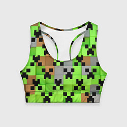 Топик спортивный женский Minecraft, цвет: 3D-принт