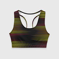 Топик спортивный женский HORIZONTAL GEOMETRY, цвет: 3D-принт