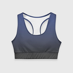 Топик спортивный женский Серый октагон, цвет: 3D-принт