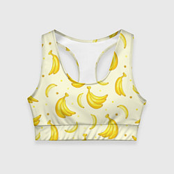 Топик спортивный женский Банана, цвет: 3D-принт