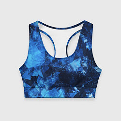 Топик спортивный женский Blue Abstraction, цвет: 3D-принт