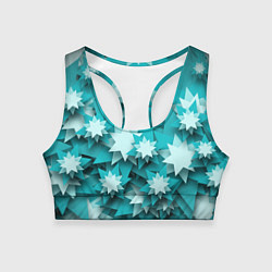 Топик спортивный женский Звездочки, цвет: 3D-принт