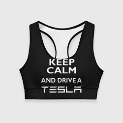 Женский спортивный топ Drive a Tesla!