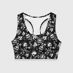 Топик спортивный женский Панк, цвет: 3D-принт