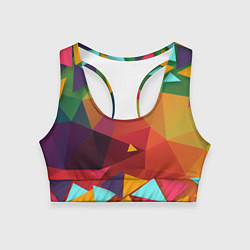 Топик спортивный женский Геометрическая Абстракция, цвет: 3D-принт
