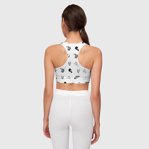 Женский спортивный топ Кровосток Паттерн Z / 3D-принт – фото 4