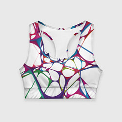 Топик спортивный женский Нейроны, цвет: 3D-принт