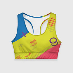 Топик спортивный женский Яркий стиль для лета, цвет: 3D-принт