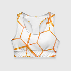 Топик спортивный женский Hexagon, цвет: 3D-принт