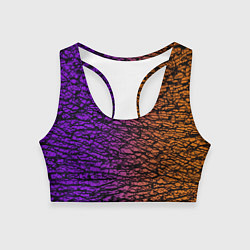 Топик спортивный женский Градиентный разлом 3D 3Д, цвет: 3D-принт