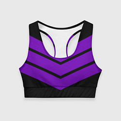 Топик спортивный женский Три полоски Классика, цвет: 3D-принт