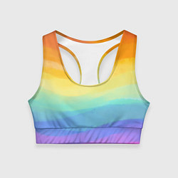 Женский спортивный топ РАДУЖНЫЕ ВОЛНЫ RAINBOW WAVES Z