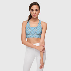 Топик спортивный женский Белая курочка паттерн, цвет: 3D-принт — фото 2
