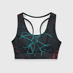 Топик спортивный женский Геометрический фон, цвет: 3D-принт
