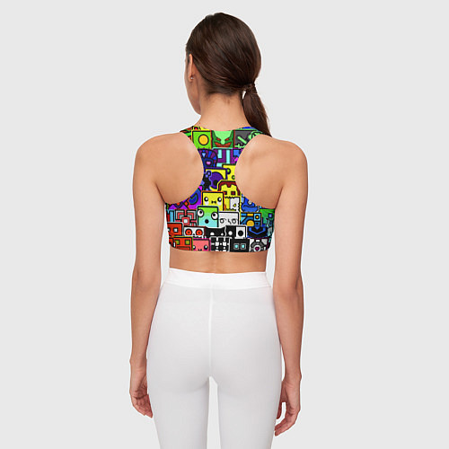 Женский спортивный топ Geometry Dash: All Skins / 3D-принт – фото 4