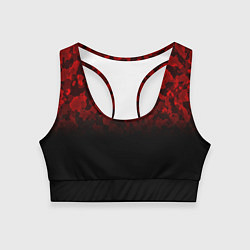 Женский спортивный топ BLACK RED CAMO RED MILLITARY