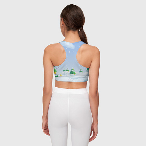 Женский спортивный топ Костюм тигра / 3D-принт – фото 4