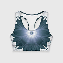 Топик спортивный женский Снежинка Абстракция Синий, цвет: 3D-принт