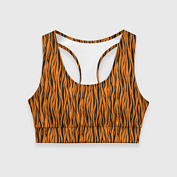 Топик спортивный женский Тигровые Полосы, цвет: 3D-принт