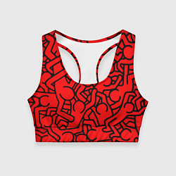 Топик спортивный женский Челопаззл, цвет: 3D-принт