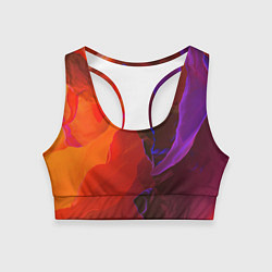 Топик спортивный женский Акварельная Феерия, цвет: 3D-принт