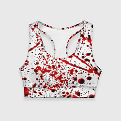 Топик спортивный женский Кровища, цвет: 3D-принт