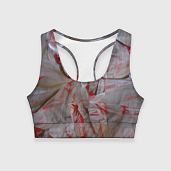Топик спортивный женский Кровавая ткань, цвет: 3D-принт