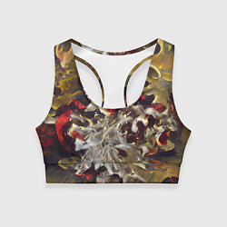 Топик спортивный женский Осенние заморозки, цвет: 3D-принт