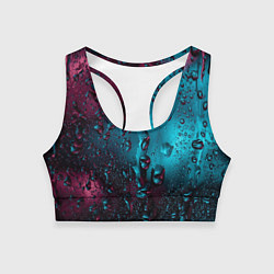 Топик спортивный женский Ностальгия фиолетового дождя, цвет: 3D-принт