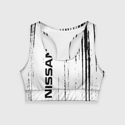 Топик спортивный женский Nissan ниссан,, цвет: 3D-принт