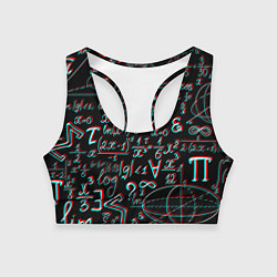 Топик спортивный женский ФОРМУЛЫ ГЛИТЧ GLITCH, цвет: 3D-принт