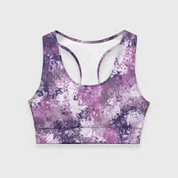 Топик спортивный женский Спортивный камуфляж Пикси - Лаванда, цвет: 3D-принт