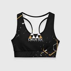 Топик спортивный женский Deus Ex, цвет: 3D-принт