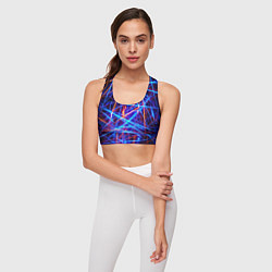 Топик спортивный женский Neon pattern Fashion 2055, цвет: 3D-принт — фото 2