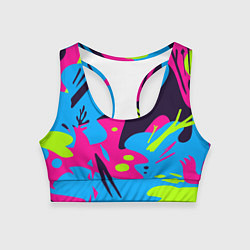 Топик спортивный женский Color abstract pattern Summer, цвет: 3D-принт