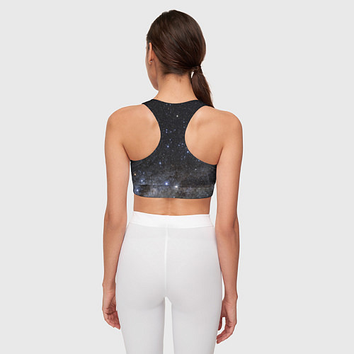 Женский спортивный топ Космический космос / 3D-принт – фото 4