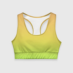 Топик спортивный женский GRADIEND YELLOW-GREEN, цвет: 3D-принт