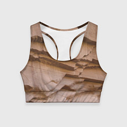 Топик спортивный женский Рельефные скалы Relief rocks, цвет: 3D-принт