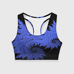 Топик спортивный женский Абстрактный морозный узор Abstract frost pattern, цвет: 3D-принт