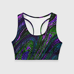 Топик спортивный женский Абстрактный современный тигровый узор, цвет: 3D-принт