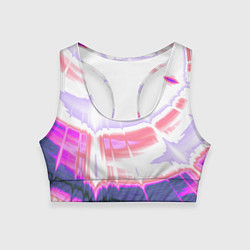 Топик спортивный женский Тай-дай Абстракция Tie-Dye, цвет: 3D-принт