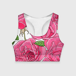 Топик спортивный женский Летне-розовое настроение, цвет: 3D-принт