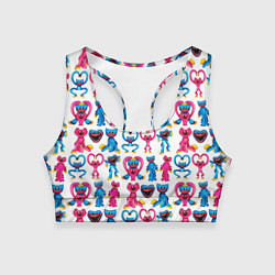 Женский спортивный топ POPPY PLAYTIME HAGGY WAGGY AND KISSY MISSY PATTERN