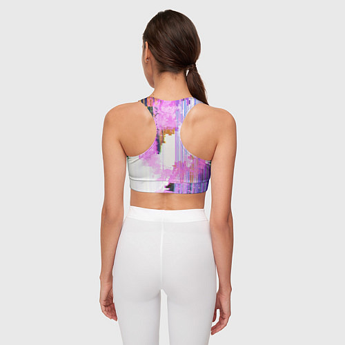 Женский спортивный топ Glitch art Fashion trend / 3D-принт – фото 4