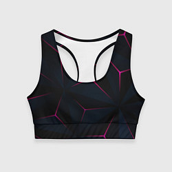 Топик спортивный женский Неоновые Плиты, цвет: 3D-принт