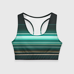 Топик спортивный женский Градиент фейерверк, цвет: 3D-принт